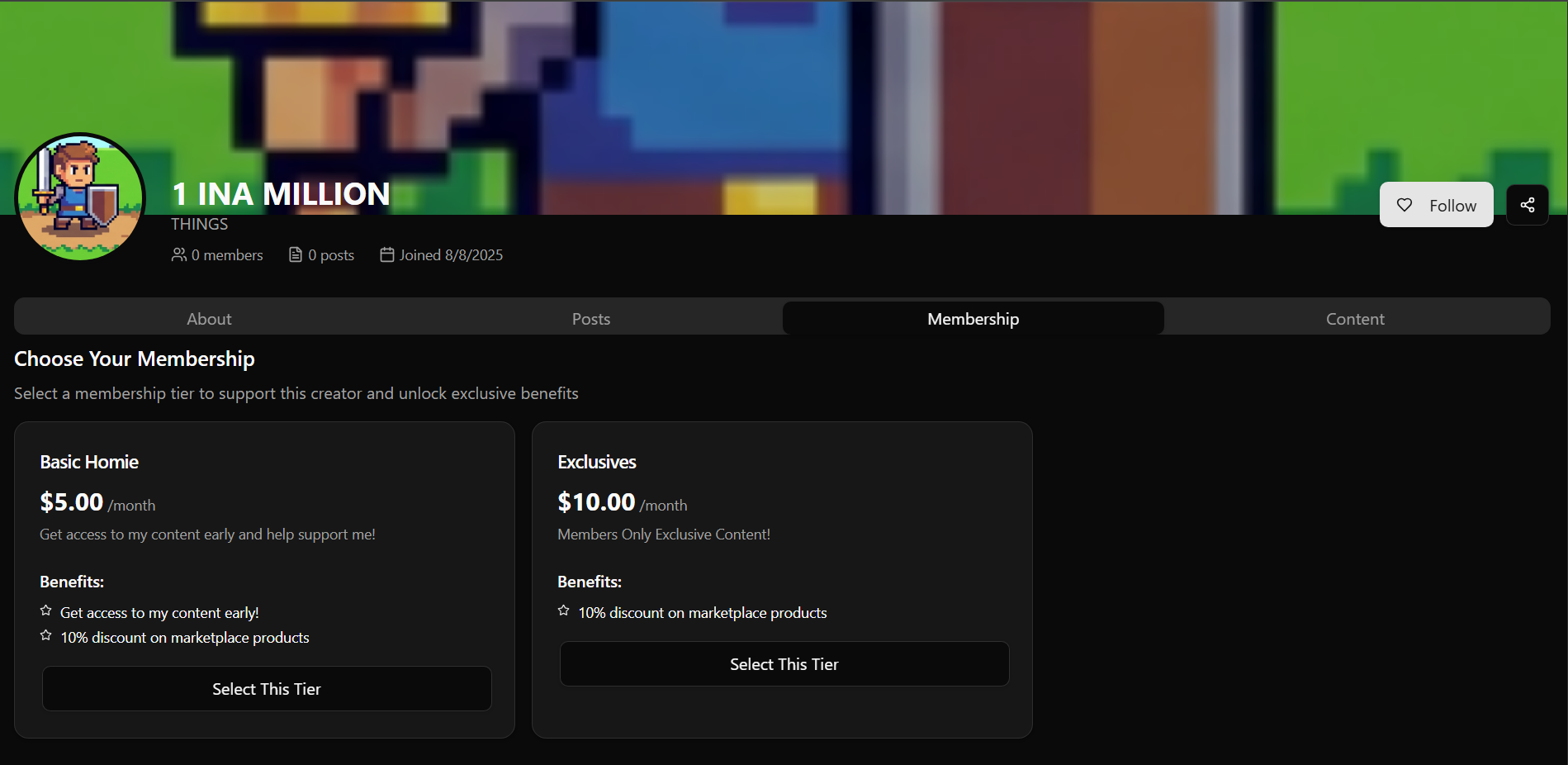 Tier Display for Fans