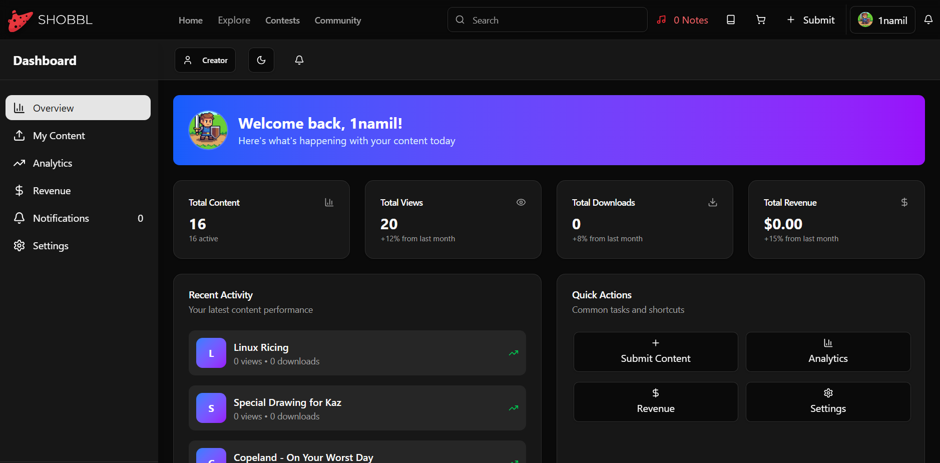 Dashboard Overview